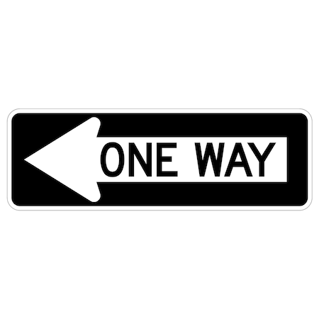 Sign Solutions Usa 12 in Height, 36 in Width, Aluminum, Horizontal Rectangle DUS08HWT3612R6-1L